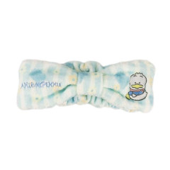 Japan Sanrio Fluffy Hair Turban - Pekkle / Stripe Flower