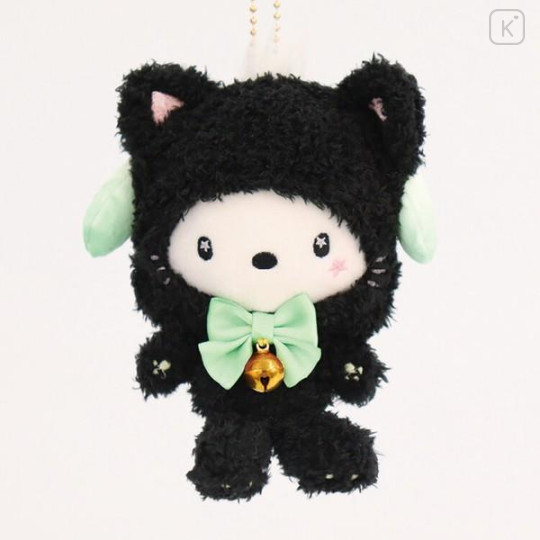 Japan Sanrio Mascot Holder - Pochacco / Fluffy Black Cat - 1