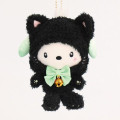 Japan Sanrio Mascot Holder - Pochacco / Fluffy Black Cat - 1