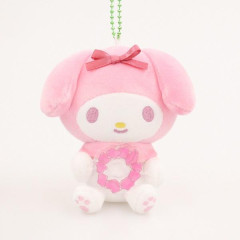 Japan Sanrio Mascot Holder - My Melody / Flower Wreath