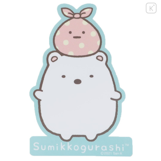 Japan San-X Vinyl Sticker - Sumikko Gurashi / Shirokuma & Furoshiki - 1