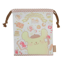 Japan Sanrio Drawstring Pouch - Pompompurin / Delicious