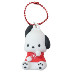 Japan Sanrio 3D Keychain - Pochacco / Hello