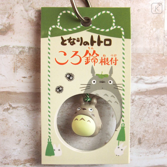 Japan Ghibli Tiny Charm Face-shaped Bell Netsuke - My Neighbor Totoro / Grey - 1