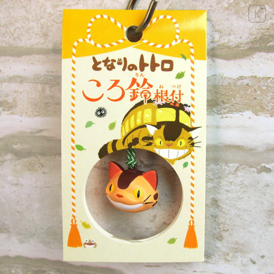 Japan Ghibli Tiny Charm Face-shaped Bell Netsuke - My Neighbor Totoro / Cat Bus - 1