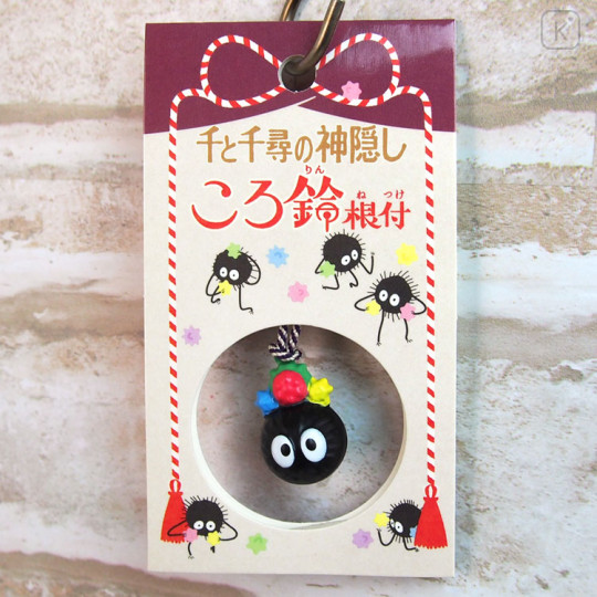 Japan Ghibli Tiny Charm Face-shaped Bell Netsuke - My Neighbor Totoro / Susuwatari - 1