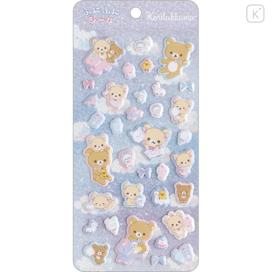 Japan San-X Squishy Sticker - Rilakkuma / Sky Curly Cotton Candy - 1