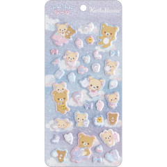 Japan San-X Squishy Sticker - Rilakkuma / Sky Curly Cotton Candy