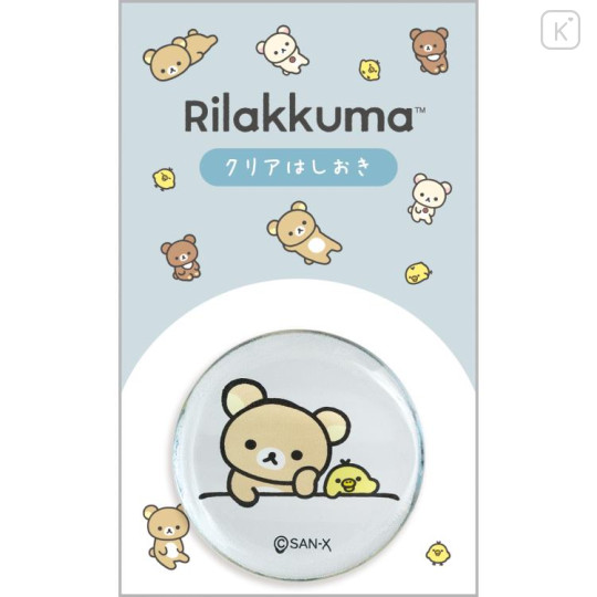 Japan San-X Glass Round Chopstick Rest - Kiiroitori & Rilakkuma - 1