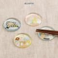 Japan San-X Glass Round Chopstick Rest - Kiiroitori & Rilakkuma - 3