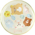 Japan San-X Glass Round Chopstick Rest - Rilakkuma / Let's All Be Full And Satisfied - 2