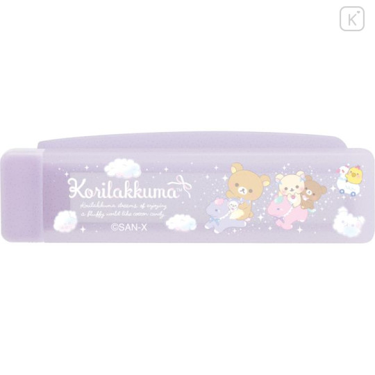 Japan San-X Comb with Mirror - Rilakkuma / Sky Curly Cotton Candy - 1