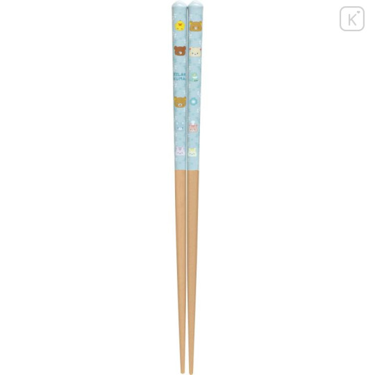 Japan San-X Chopsticks 21cm - Rilakkuma / Let's All Be Full And Satisfied - 2