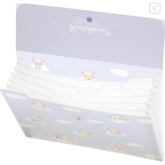 Japan San-X 6 Pockets A4 Document File - Korilakkuma / Sky Curly Cotton Candy - 2