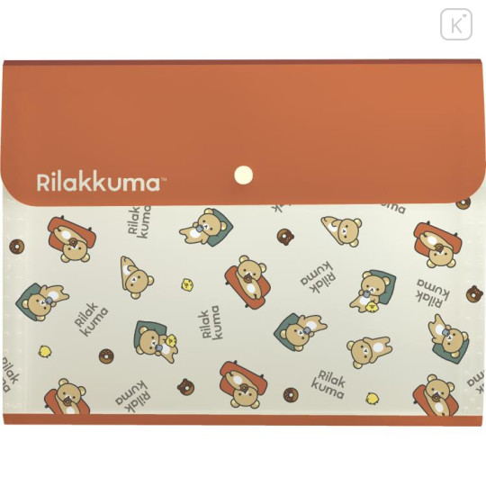 Japan San-X 6 Pockets A4 Document File - Rilakkuma / New Basic Rilakkuma - 1