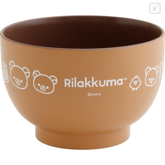 Japan San-X Plastic Bowl - Rilakkuma / New Basic Rilakkuma - 1