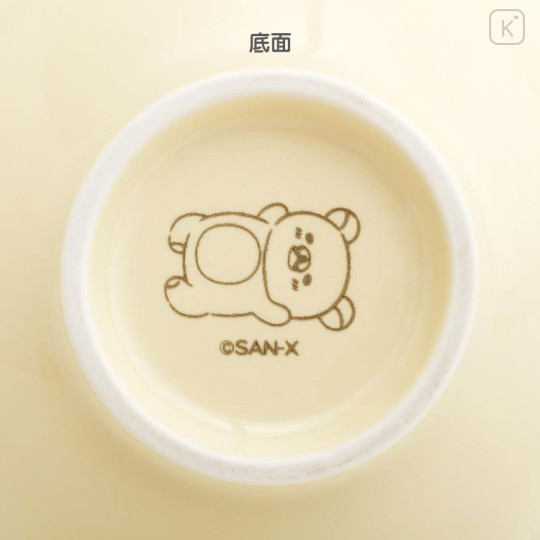 Japan San-X Pottery Bowl - Rilakkuma / Let's All Be Full And Satisfied - 3