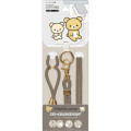 Japan San-X Smartphone Shoulder Strap - Korilakkuma & Rilakkuma : Brown - 1