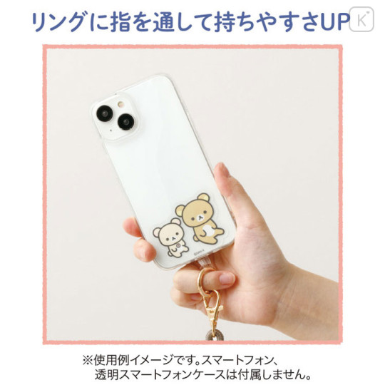Japan San-X Smartphone Shoulder Strap - Korilakkuma & Rilakkuma : Brown - 2