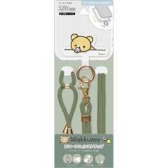 Japan San-X Smartphone Shoulder Strap - Rilakkuma : Green