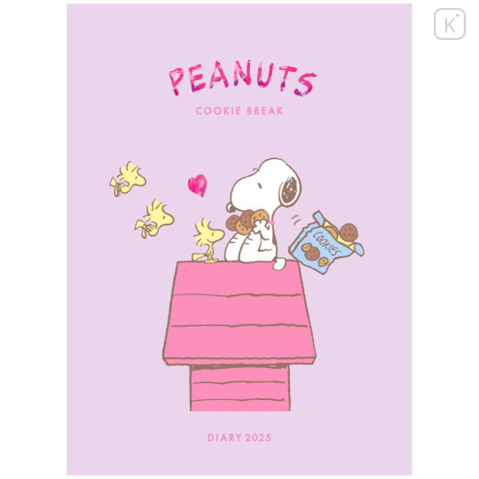 Japan Peanuts B6 Planner Monthly Schedule Book - 2025 / Snoopy Love - 1