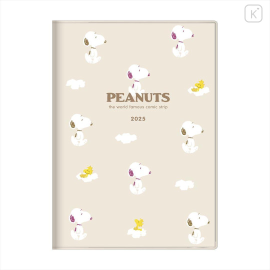 Japan Peanuts B6 Planner Monthly Schedule Book - 2025 / Snoopy Cappuccino - 1