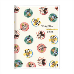 Japan Disney B6 Planner Monthly Schedule Book - 2025 / Mickey & Friends Happy