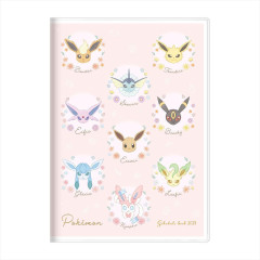 Japan Pokemon B6 Planner Monthly Schedule Book - 2025 / Eevee Evolution Pink