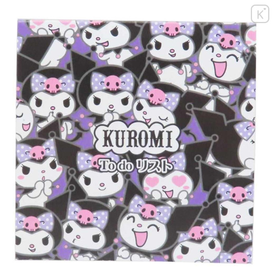 Japan Sanrio Memo Pad - Kuromi / All About Todo List - 1