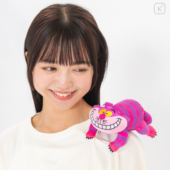 Japan Tokyo Disney Resort Shoulder Plush Toy & Keychain - Cheshire Cat - 7