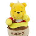 Japan Tokyo Disney Resort Plush Keychain & Badge - Pooh & Hunny - 4