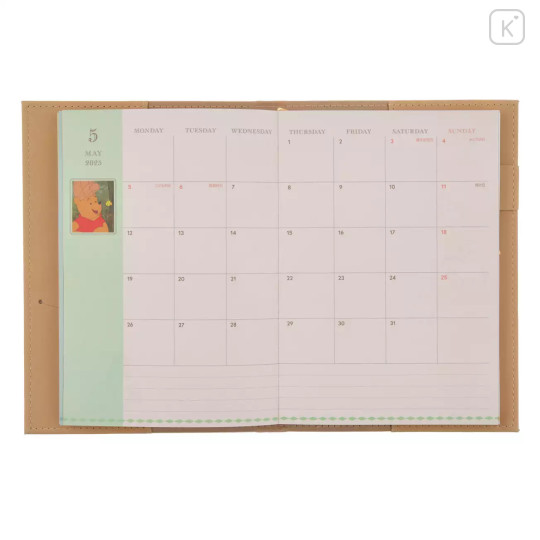 Japan Disney Store B6 Planner Monthly Schedule Book - Pooh : 2025 - 7