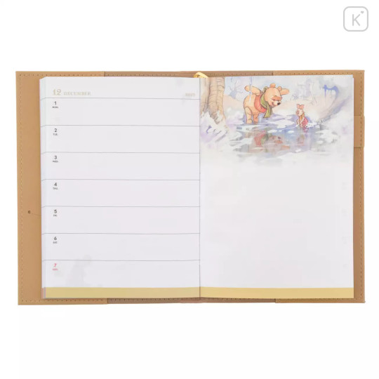 Japan Disney Store B6 Planner Monthly Schedule Book - Pooh : 2025 - 8