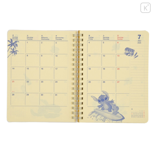 Japan Disney Store Rollbahn Planner Schedule Book - Stitch Star Night / 2025 - 5