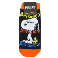 Japan Peanuts Socks - Snoopy / Angry Black