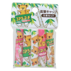 Japan Koala's March Pencil Cap 5pcs