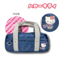 Japan Sanrio Boston Bag Pen Case - Hello Kitty / Tokimeki Heisei Kogal - 2