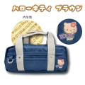 Japan Sanrio Boston Bag Pen Case - Hello Kitty Blush / Tokimeki Heisei Kogal - 2