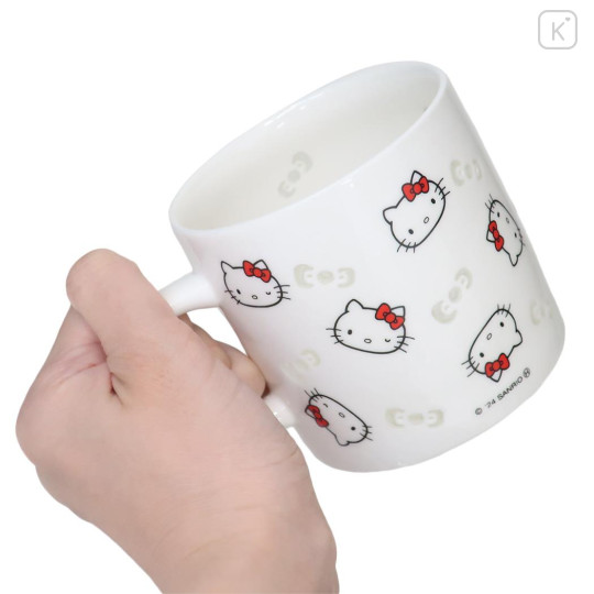 Japan Sanrio Porcelain Mug - Hello Kitty : Openwork Hotarude Light Shine - 2