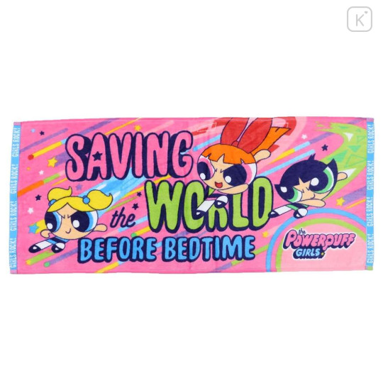 Japan The Powerpuff Girls Face Towel - Saving The World Before Bedtime - 1