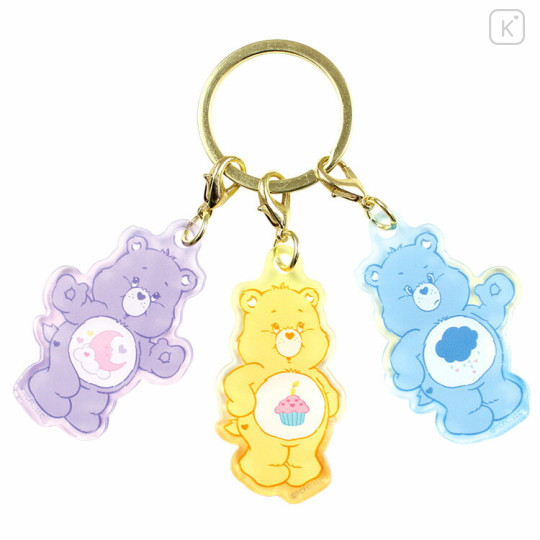 Japan Care Bears Acrylic Keychain 3 Charm - Sweet Dream Bear & Birthday Bear & Grumpy Bear - 1