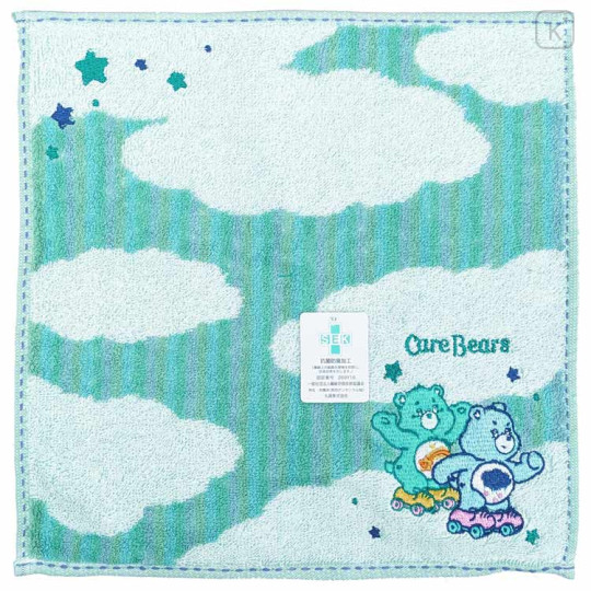 Japan Care Bears Jacquard Towel Handkerchief - Wish Bear & Grumpy Bear - 1