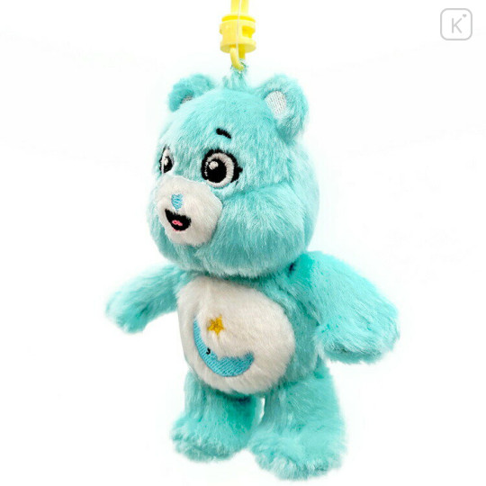 Japan Care Bears Fluffy Plush Keychain - Bedtime Bear - 2