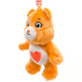 Japan Care Bears Fluffy Plush Keychain - Tender Heart Bear - 2