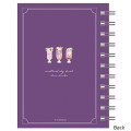 Japan Sanrio A6 Ring Notebook - Kuromi / Sky Drink - 3