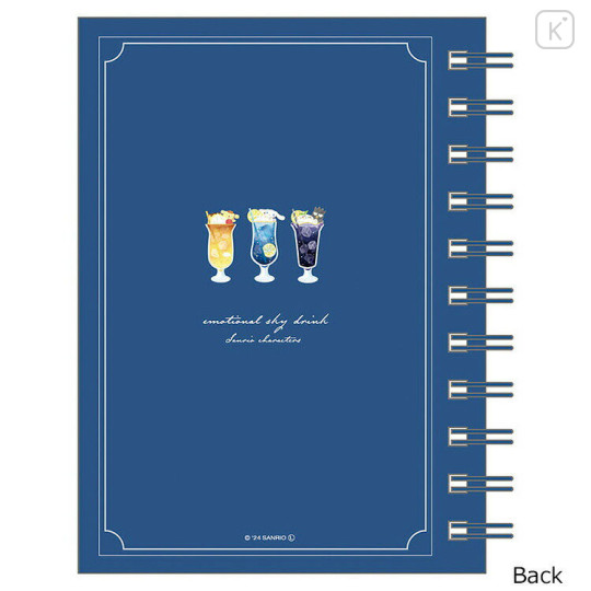 Japan Sanrio A6 Ring Notebook - Cinnamoroll / Sky Drink - 3