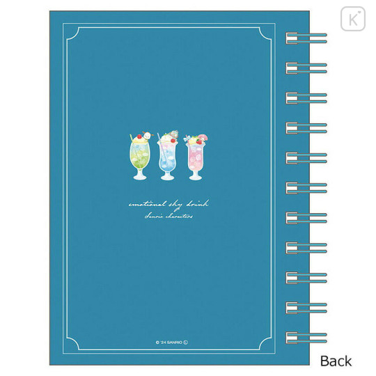 Japan Sanrio A6 Ring Notebook - Hangyodon / Sky Drink - 3