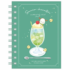 Japan Sanrio A6 Ring Notebook - Pochacco / Sky Drink