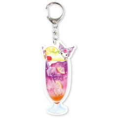 Japan Sanrio Acrylic Keychain - Kuromi / Sky Drink