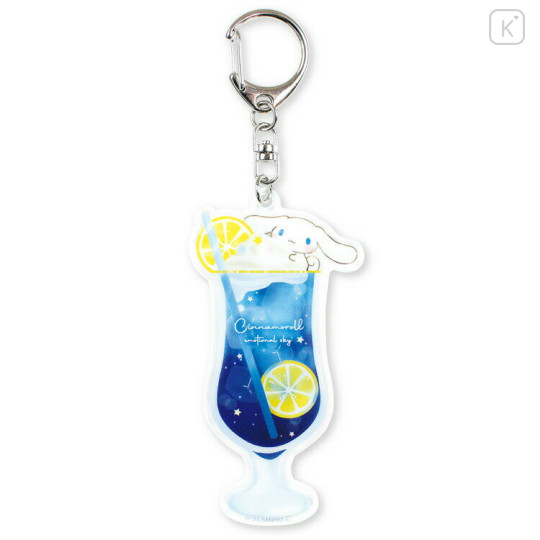 Japan Sanrio Acrylic Keychain - Cinnamoroll / Sky Drink - 1